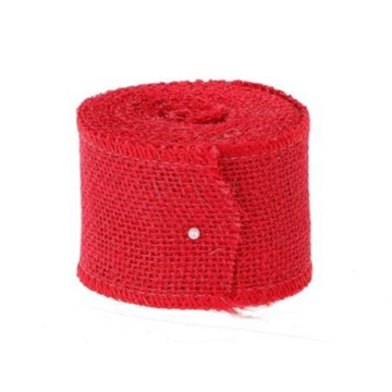 Jutebånd 50mm rød 5 meter rulle